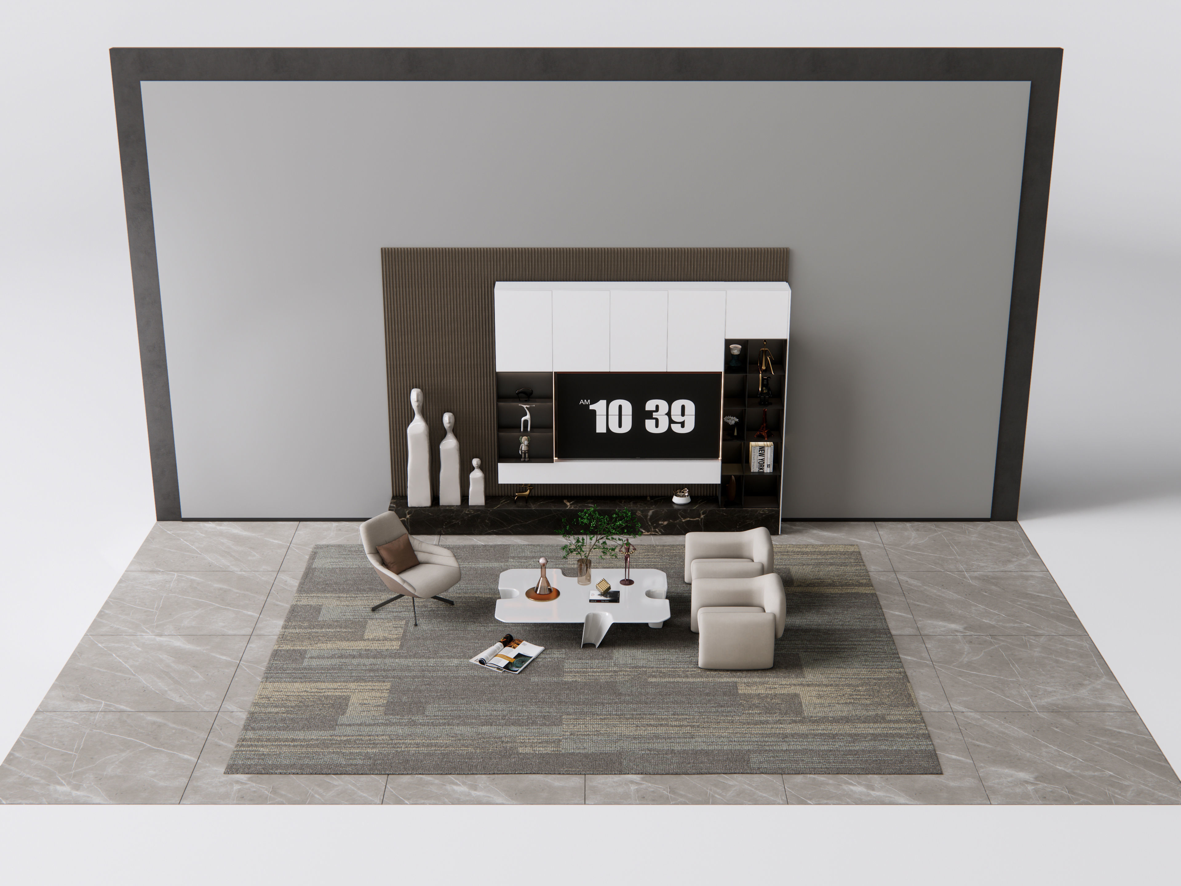 TV wall 18 3D model_17