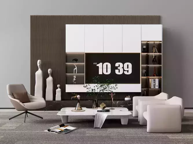 TV wall 18 3D model