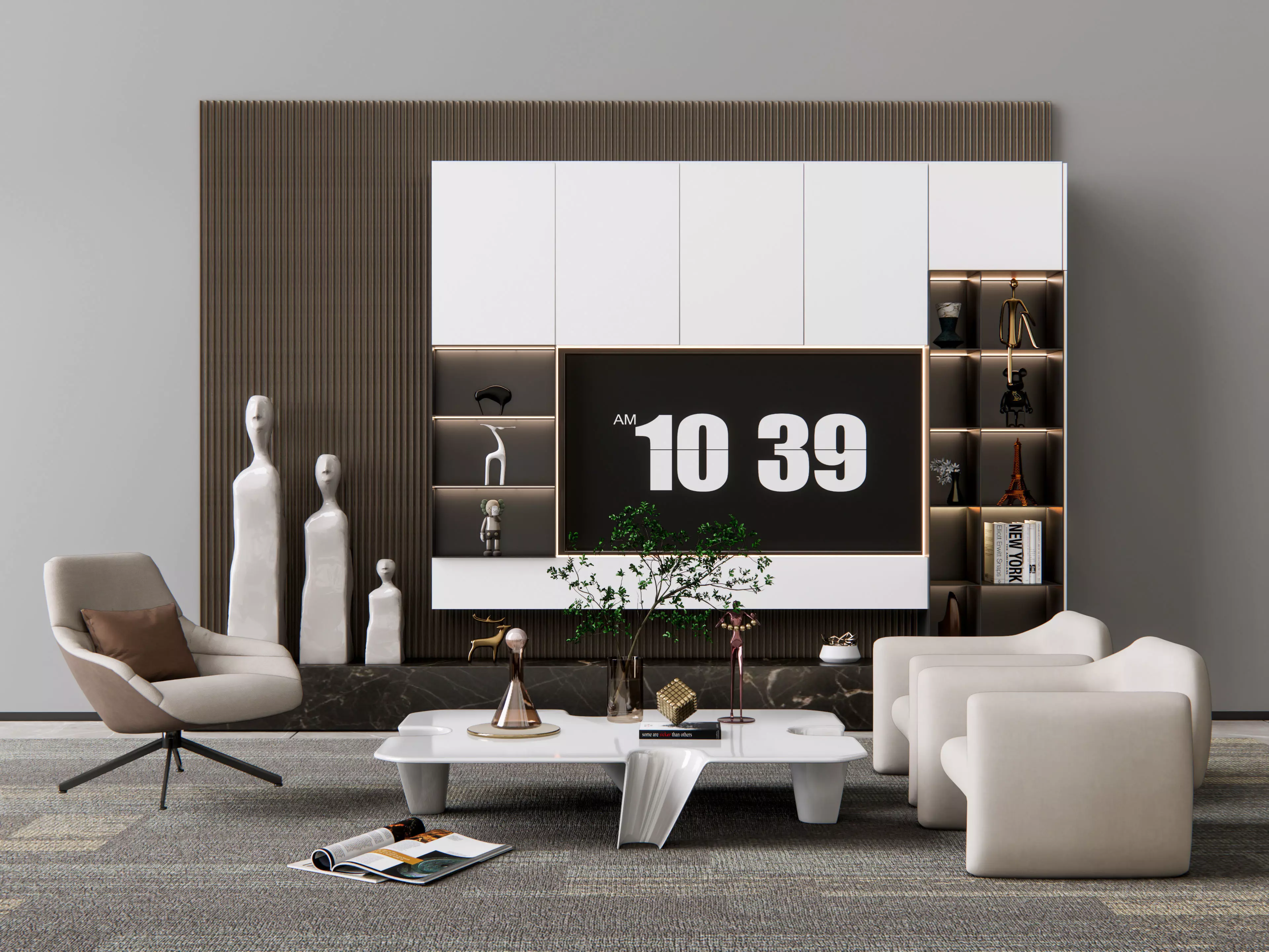 TV wall 18 3D model_0