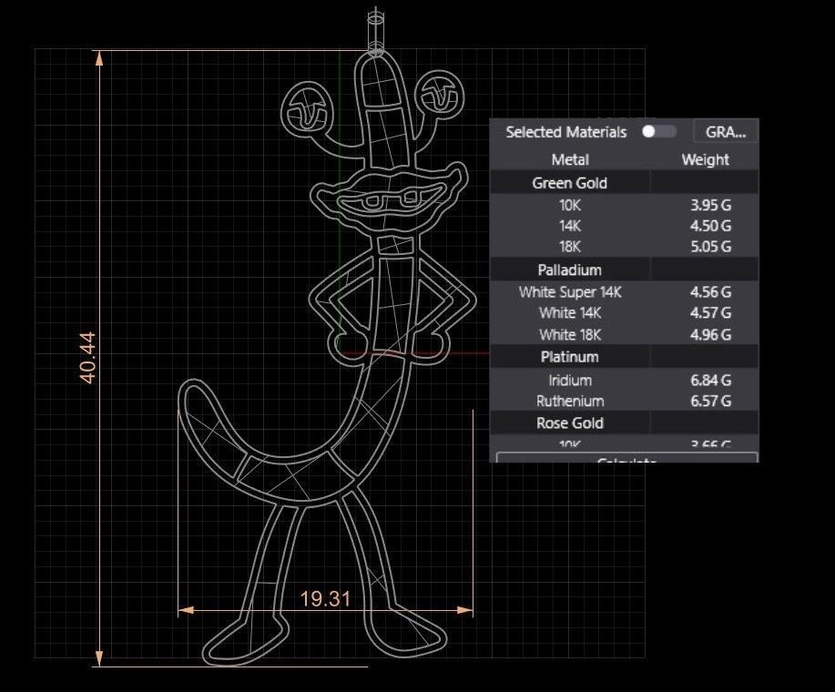 Enamel Oblina Pendant 3D print model_9