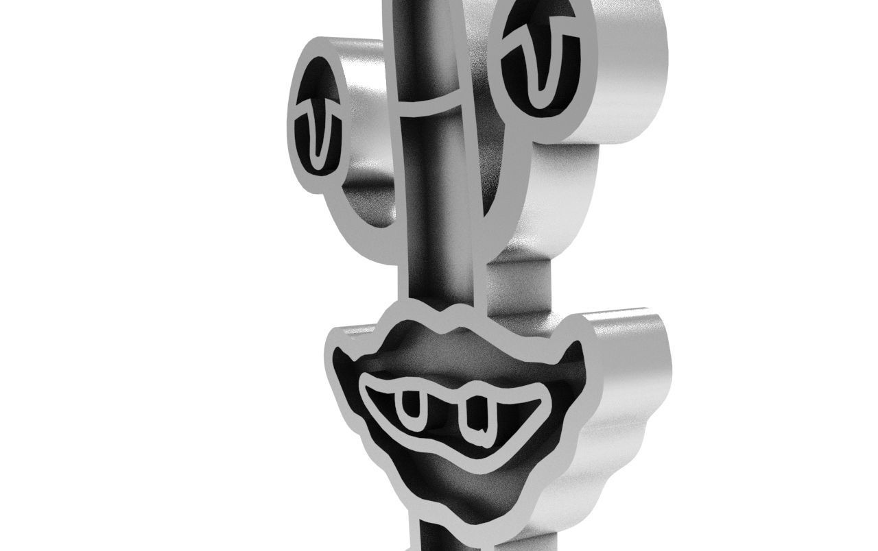 Enamel Oblina Pendant 3D print model_3