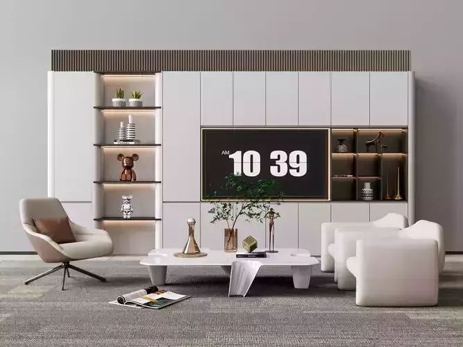TV wall 20 3D model