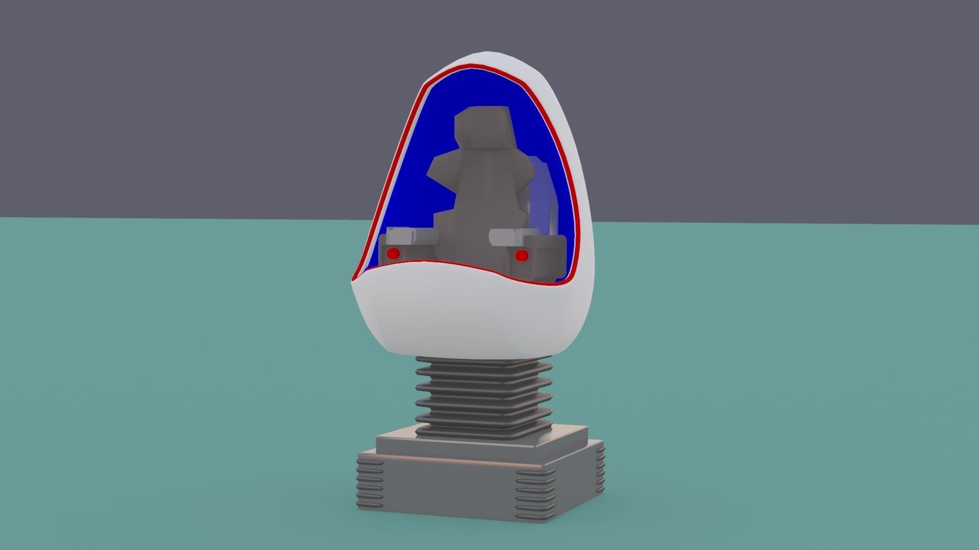 VR Egg cinema science Gameready VR glasses science interactive 3D model_1