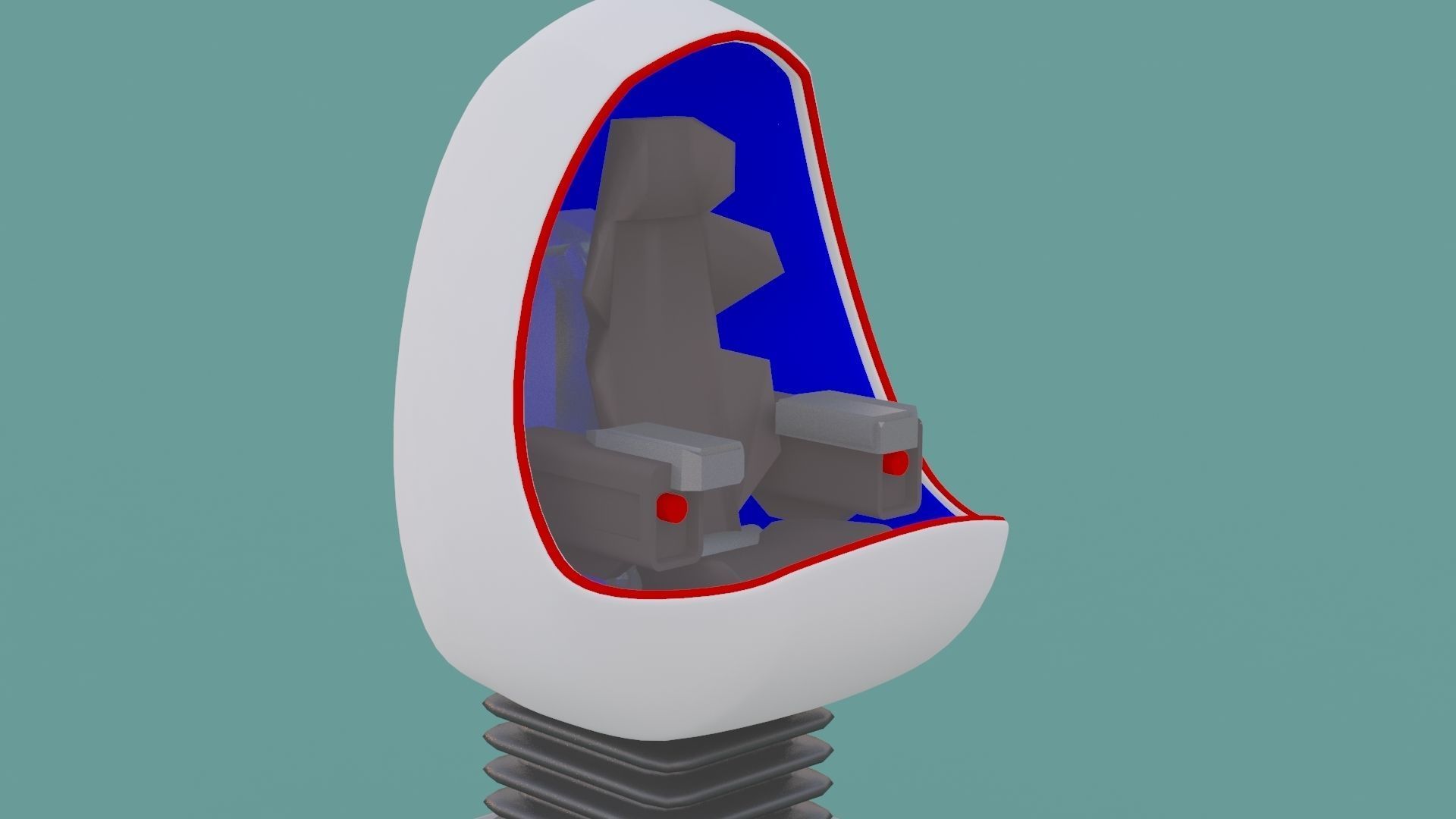 VR Egg cinema science Gameready VR glasses science interactive 3D model_5