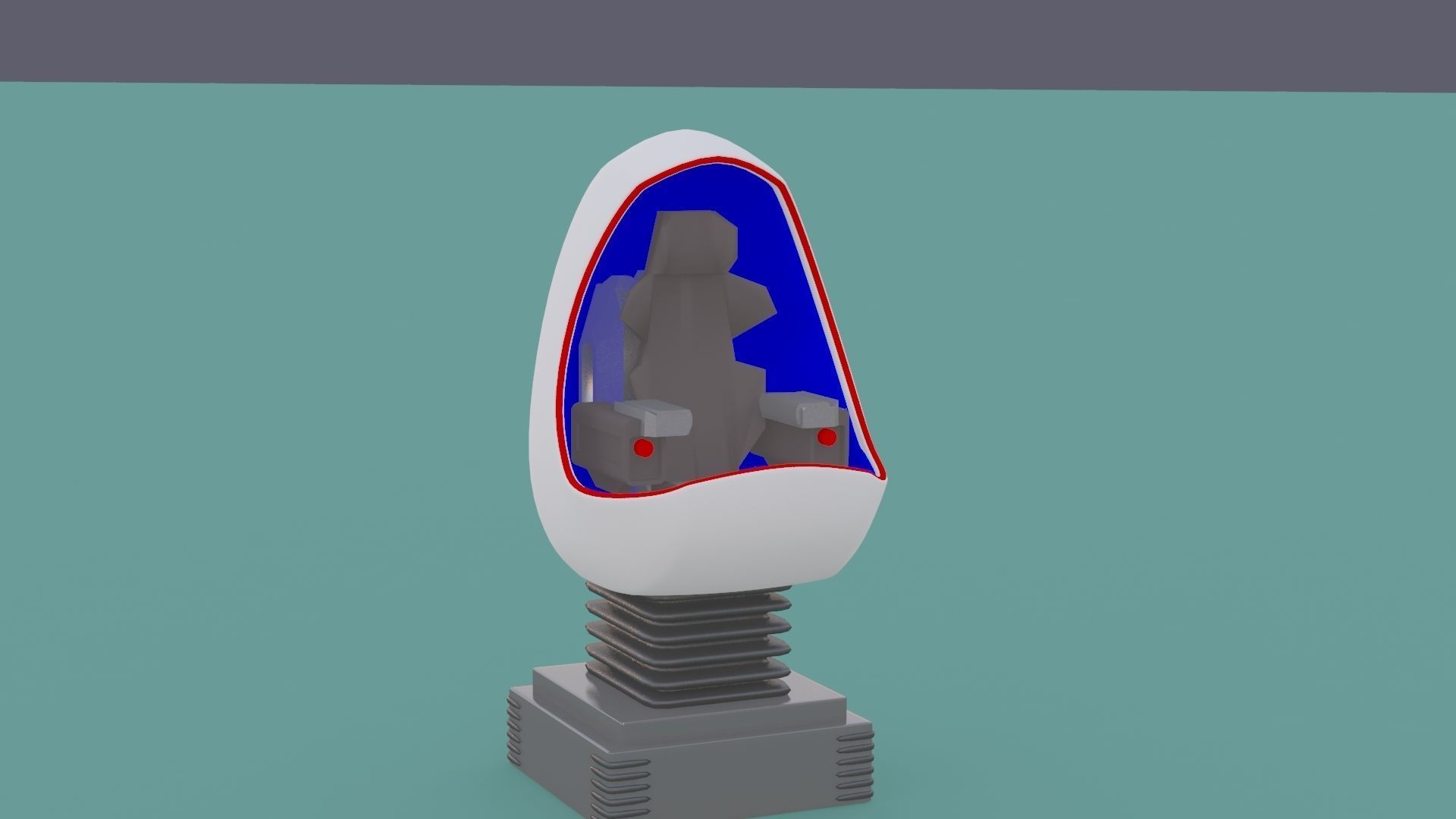 VR Egg cinema science Gameready VR glasses science interactive 3D model_3