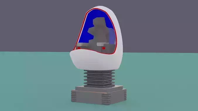 VR Egg cinema science Gameready VR glasses science interactive 3D model