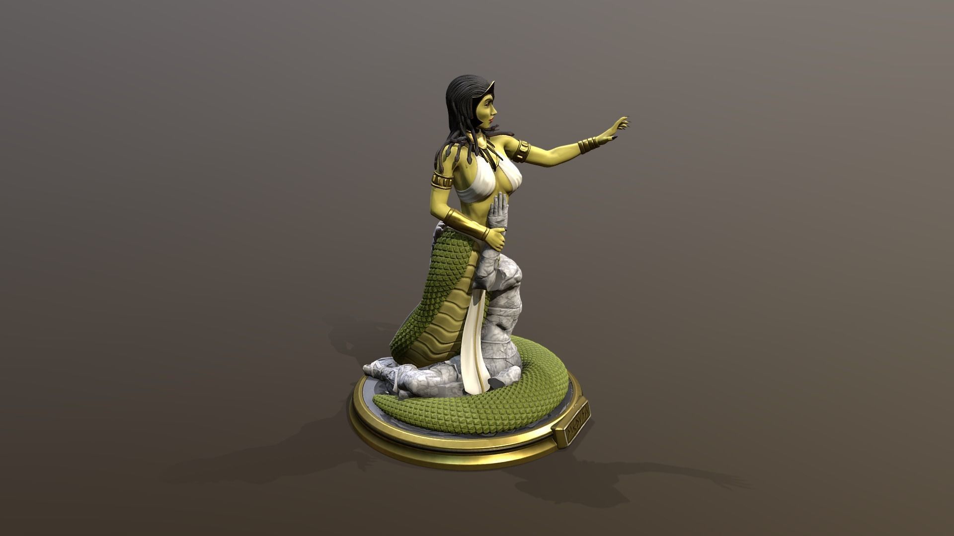 Medusa Statue 3D print model_3