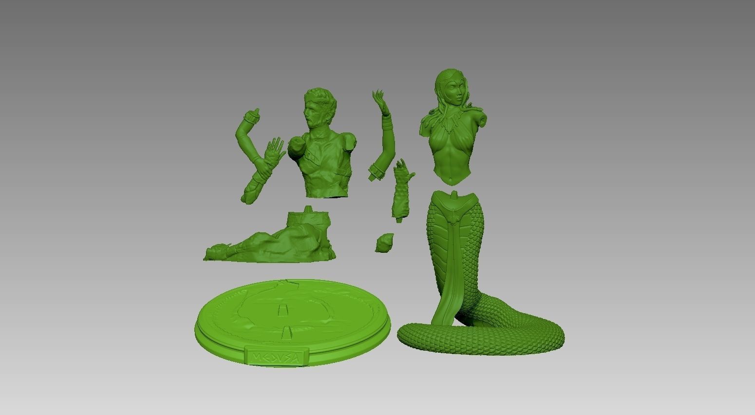 Medusa Statue 3D print model_7