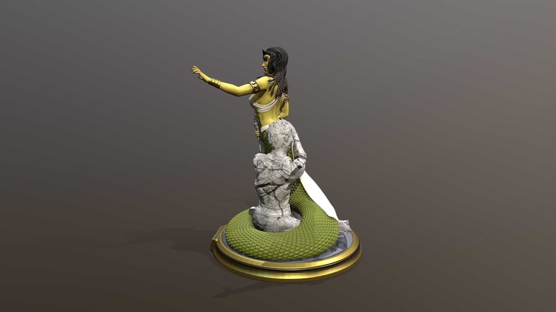 Medusa Statue 3D print model_1
