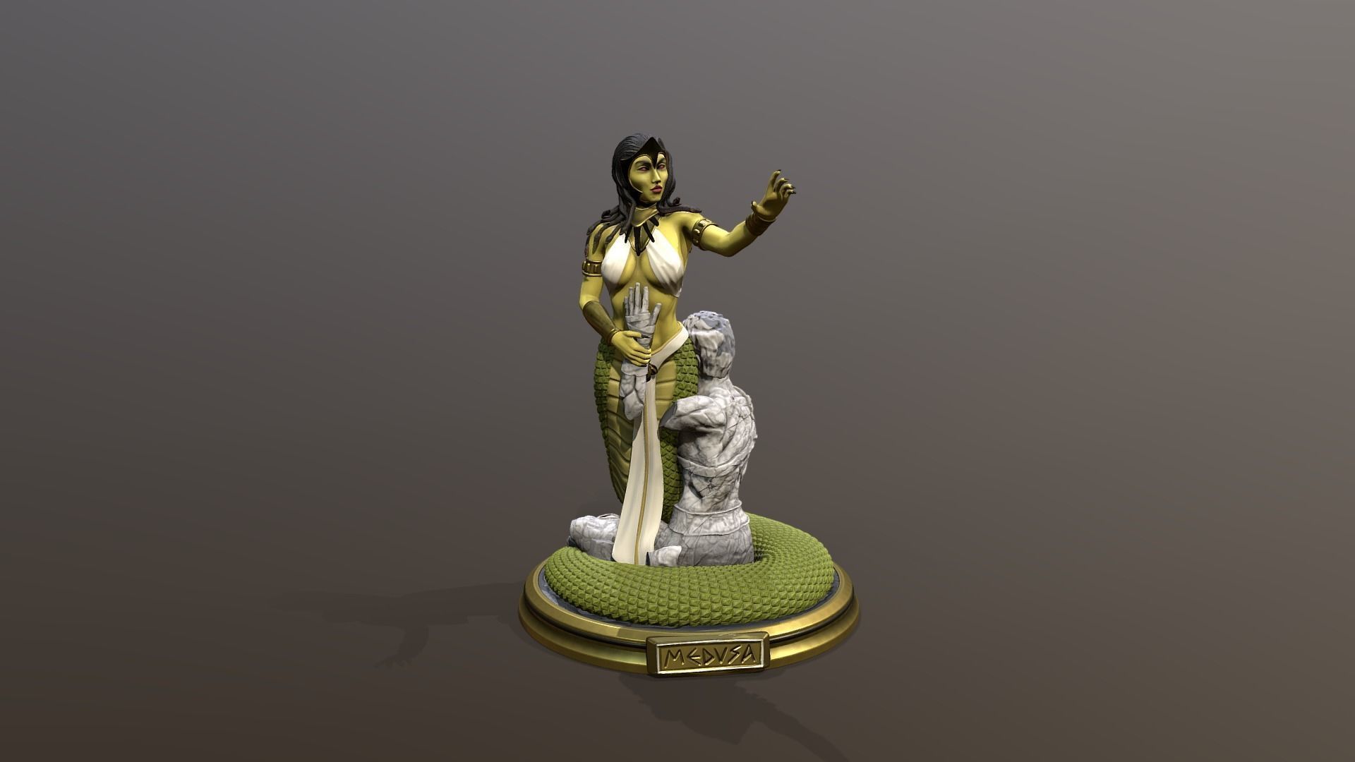 Medusa Statue 3D print model_6