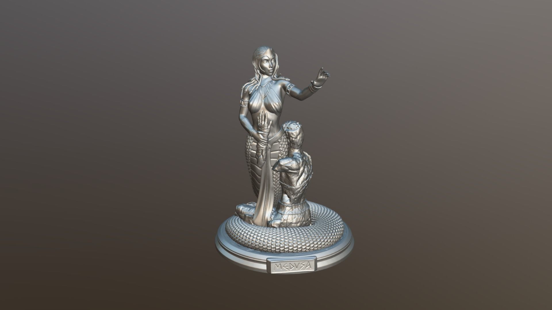 Medusa Statue 3D print model_5