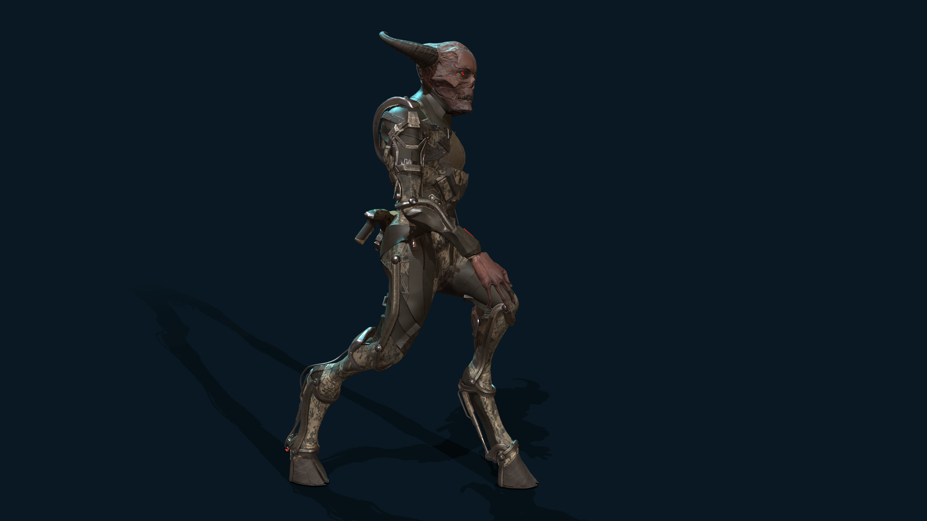 TechnoDaemon 01 Low-poly 3D model_15