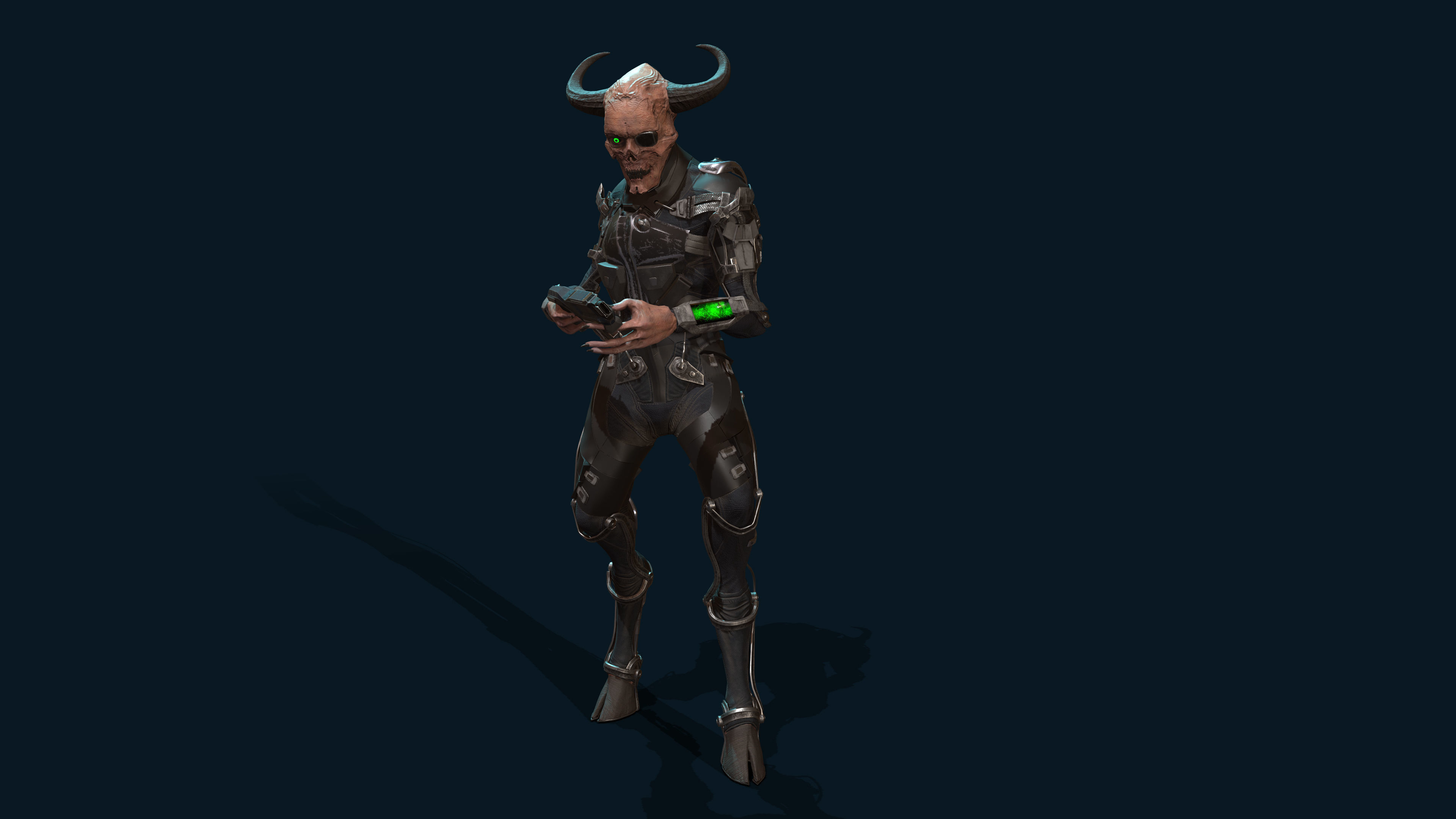 TechnoDaemon 01 Low-poly 3D model_12