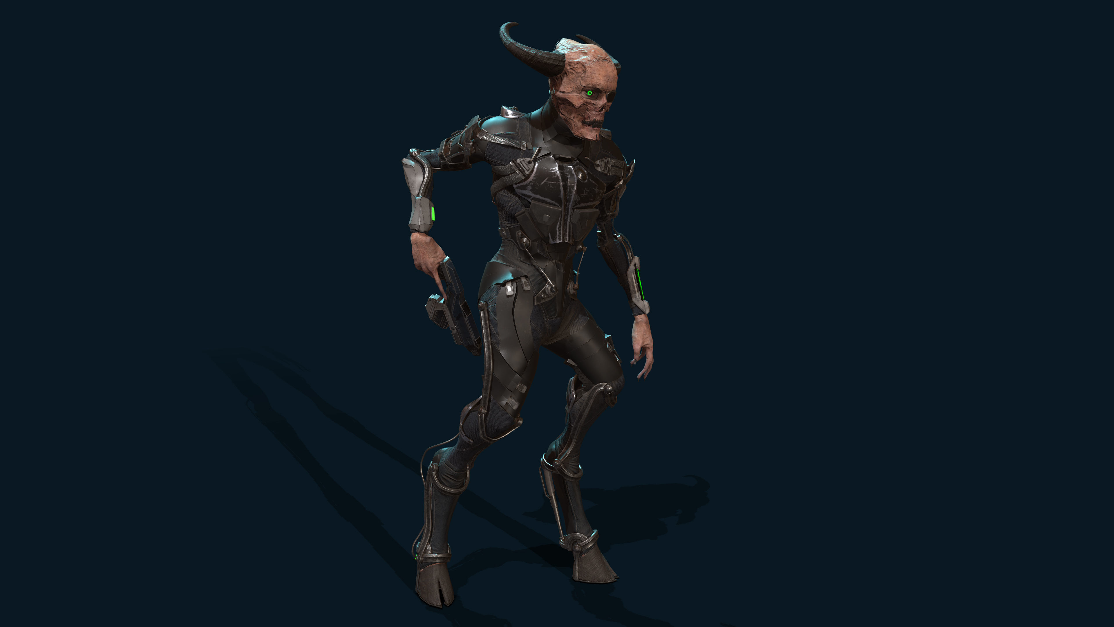 TechnoDaemon 01 Low-poly 3D model_11