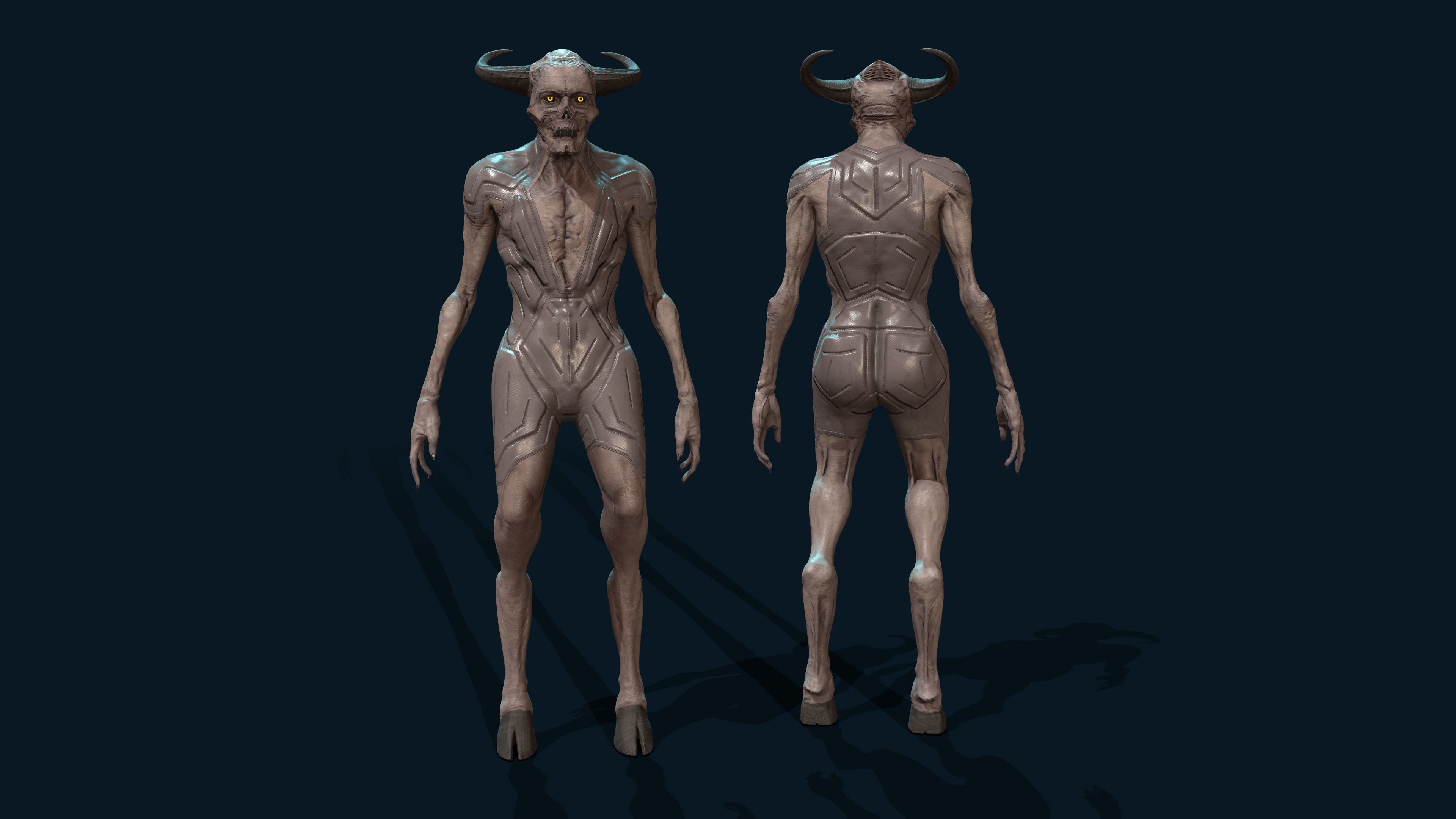 TechnoDaemon 01 Low-poly 3D model_7