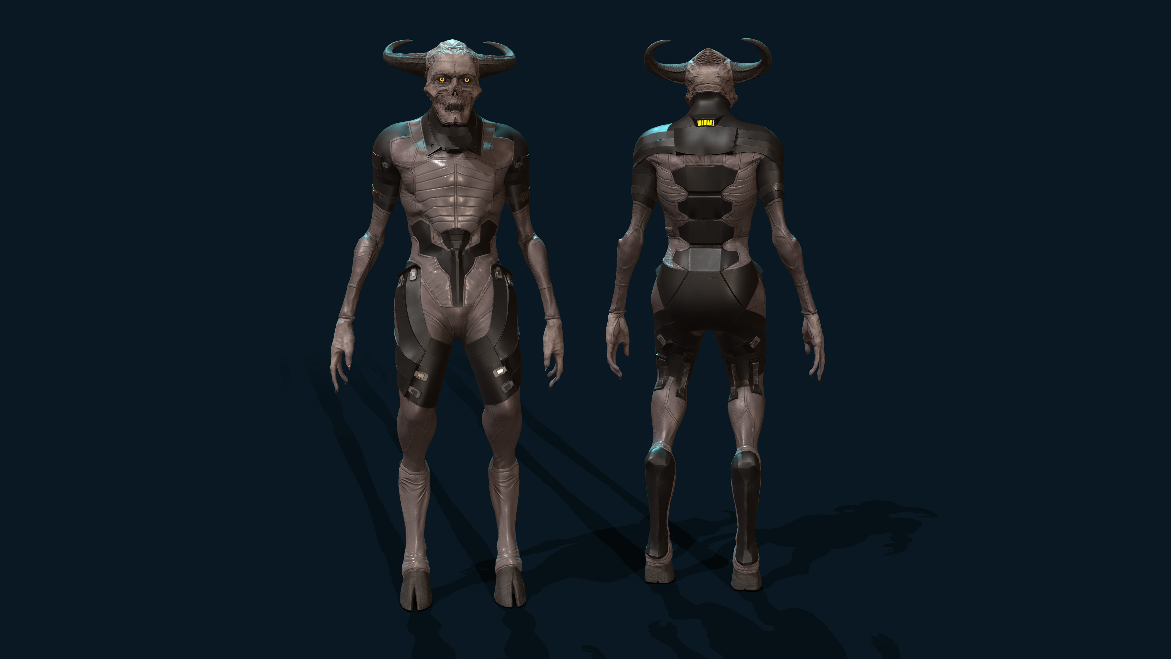 TechnoDaemon 01 Low-poly 3D model_8