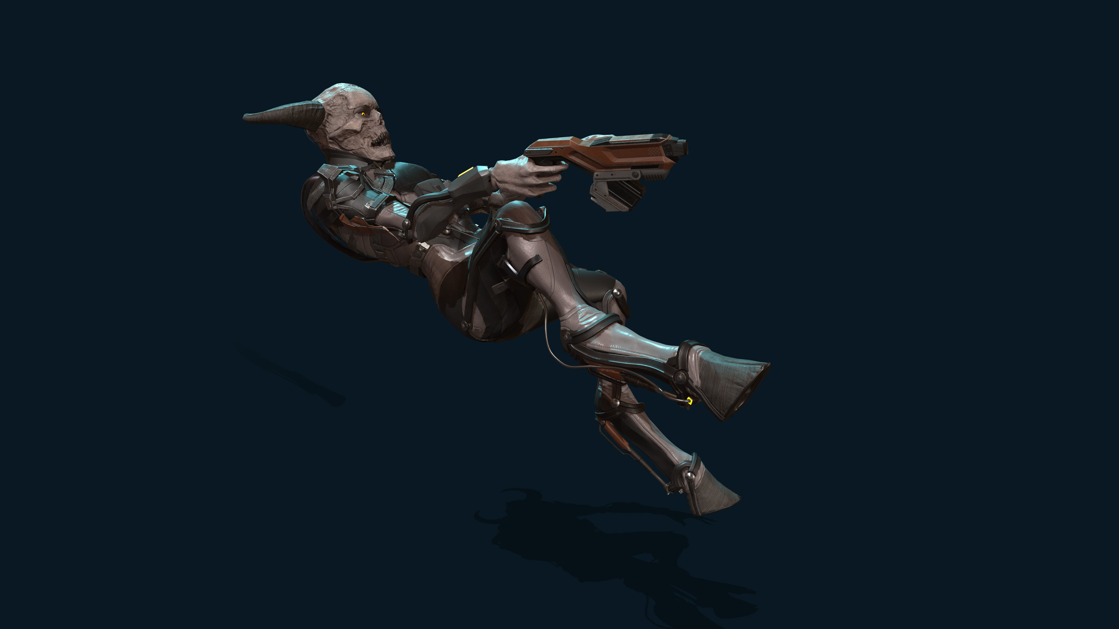 TechnoDaemon 01 Low-poly 3D model_9