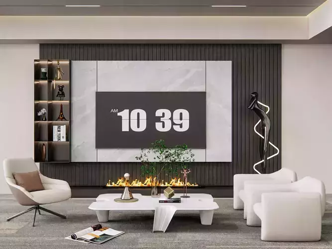 TV wall 21 3D model