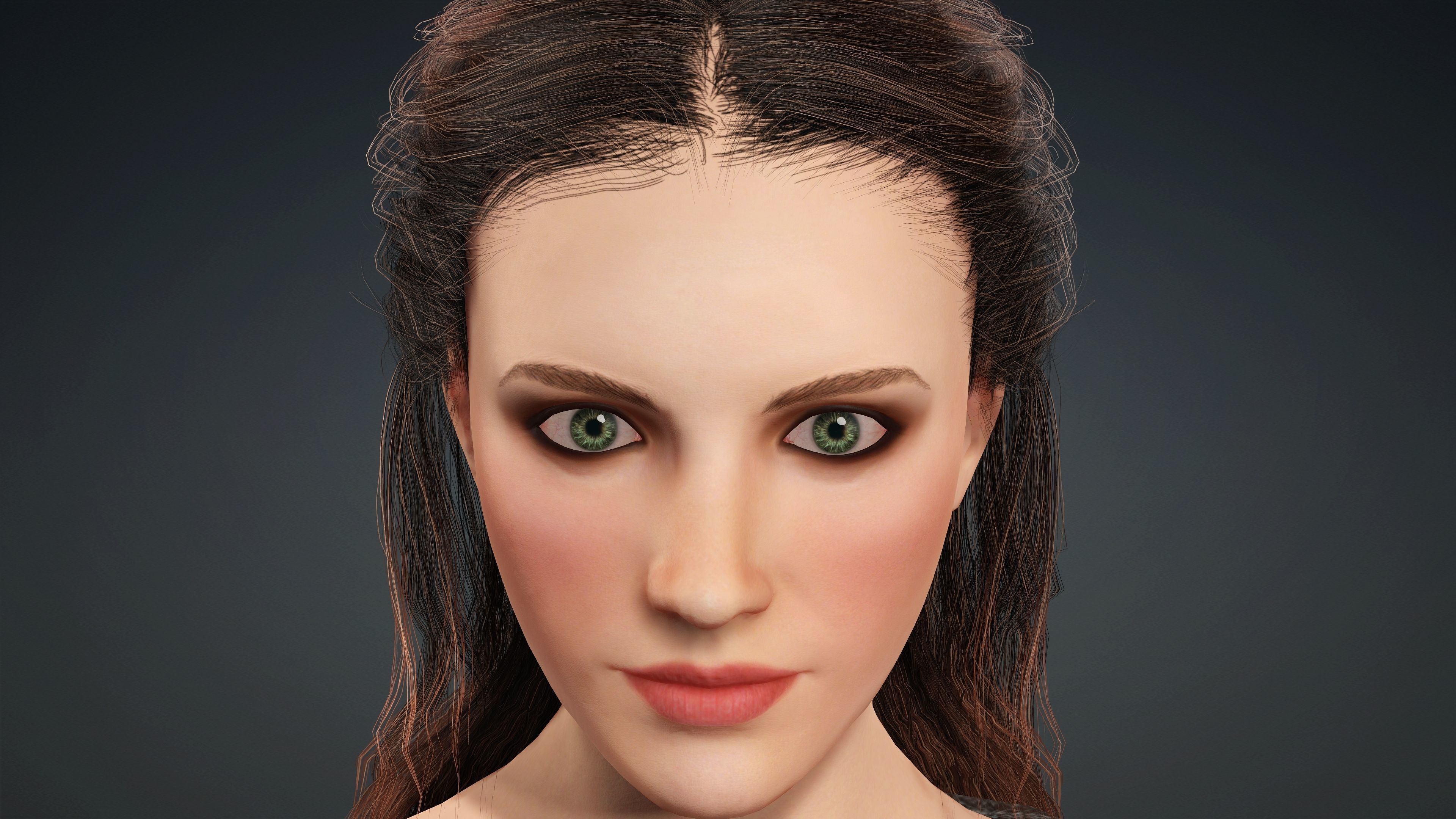 Sexy Character - Fully Rigged 3D model Low-poly 3D model_2