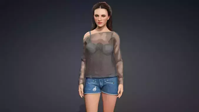 Sexy Character - Fully Rigged 3D model