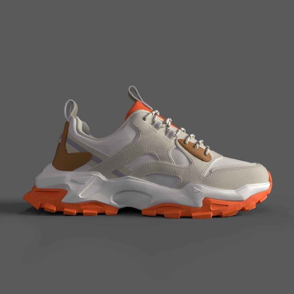 ASOS DESIGN Chunky Sneakers Low-poly 3D model_3