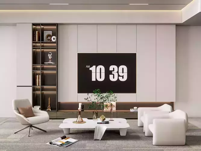 TV wall 22 3D model