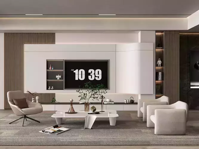 TV wall 26 3D model