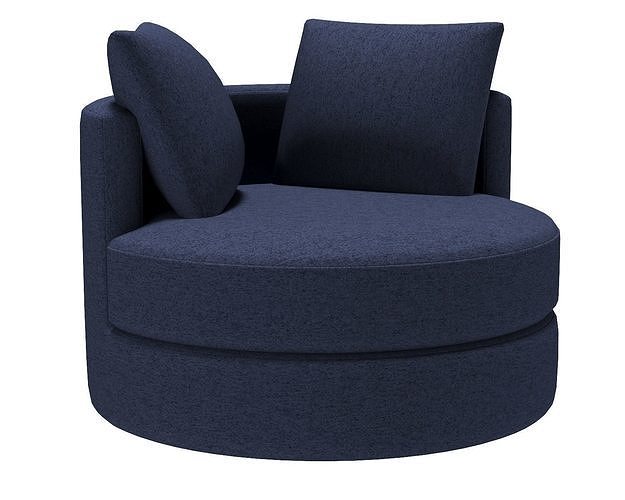 Balboa Upholstered Swivel Armchair 3D model