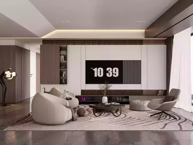 TV wall 28 3D model
