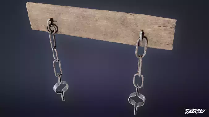 MEDIEVAL - Wall Chains 01 - LOW POLY