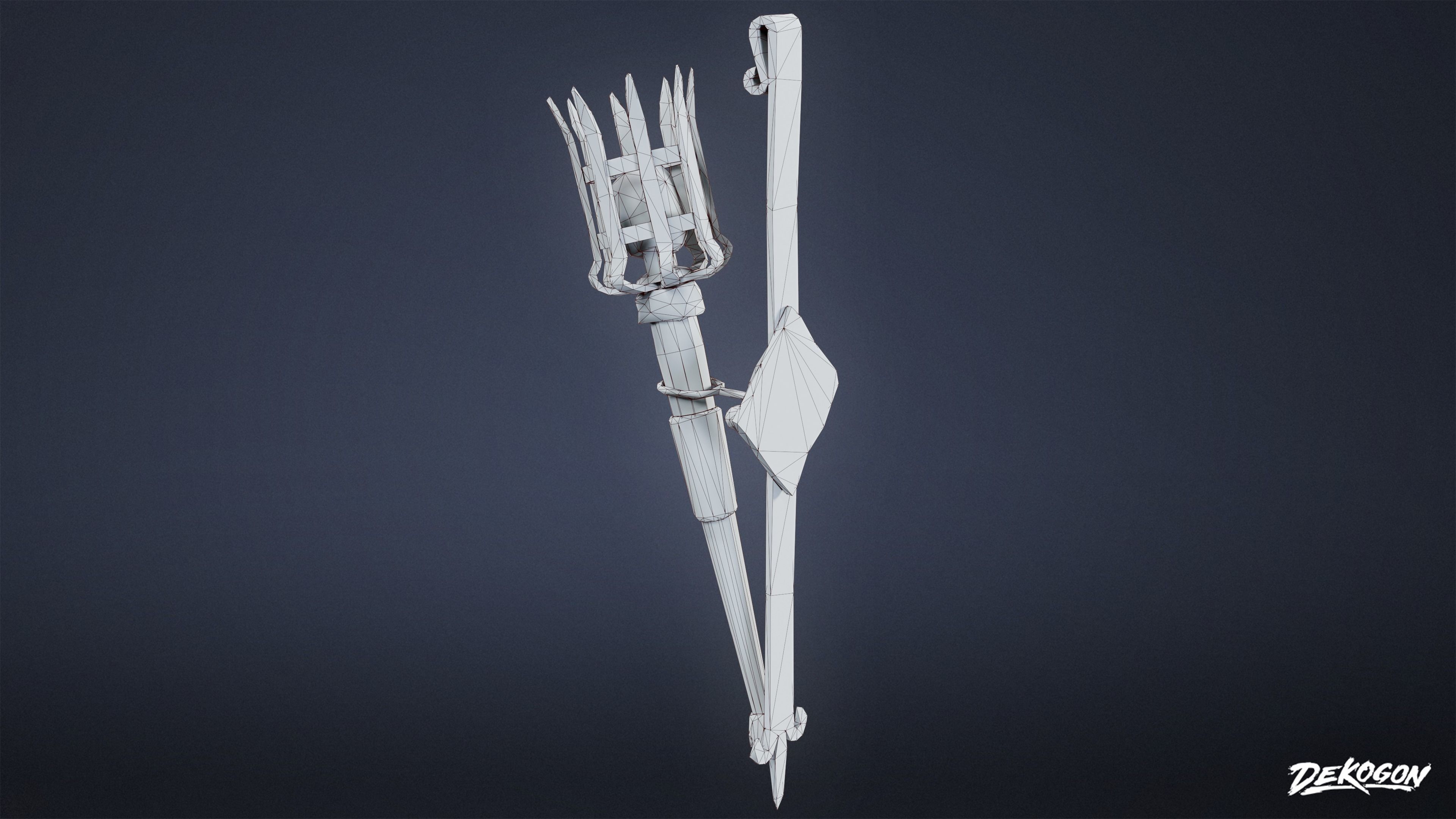 MEDIEVAL - Wall Torch 01 - LOW POLY Low-poly 3D model_5