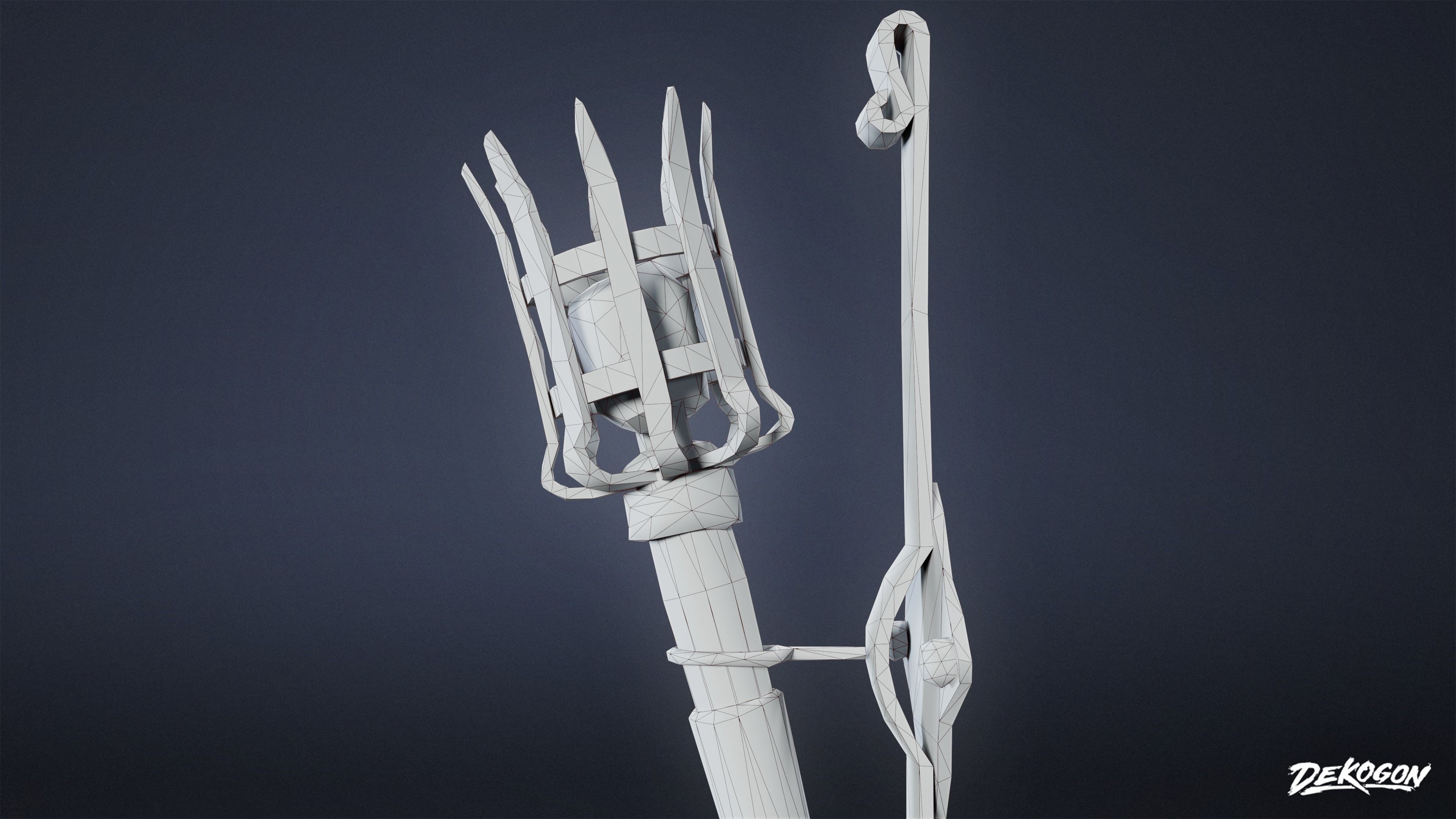 MEDIEVAL - Wall Torch 01 - LOW POLY Low-poly 3D model_3