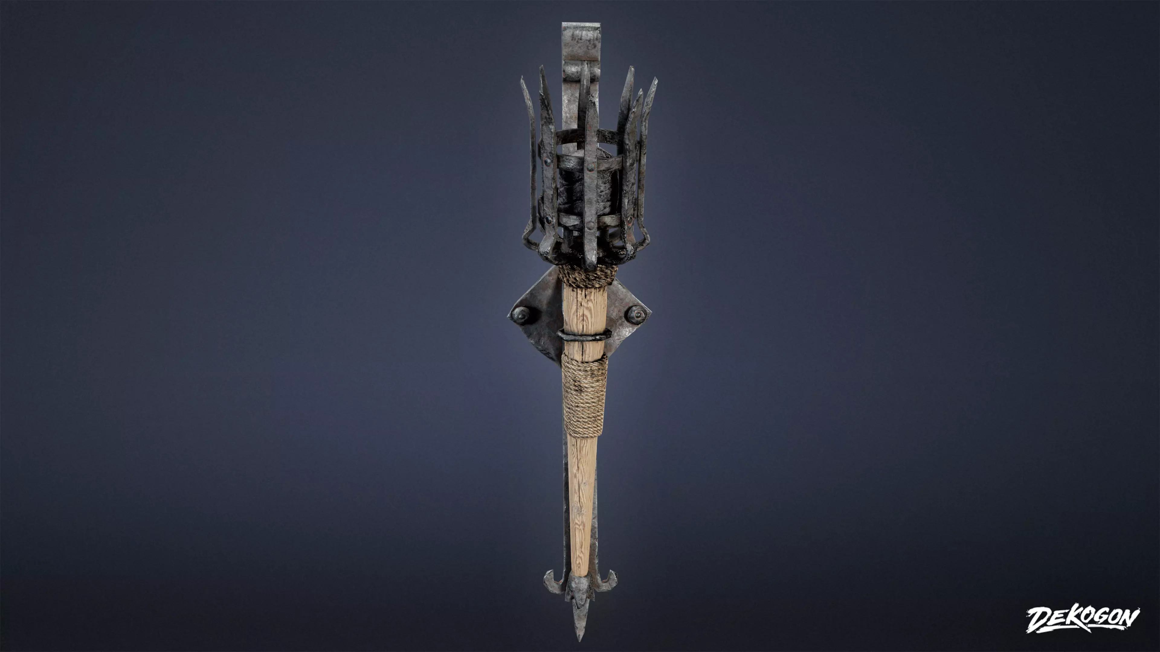 MEDIEVAL - Wall Torch 01 - LOW POLY Low-poly 3D model_0