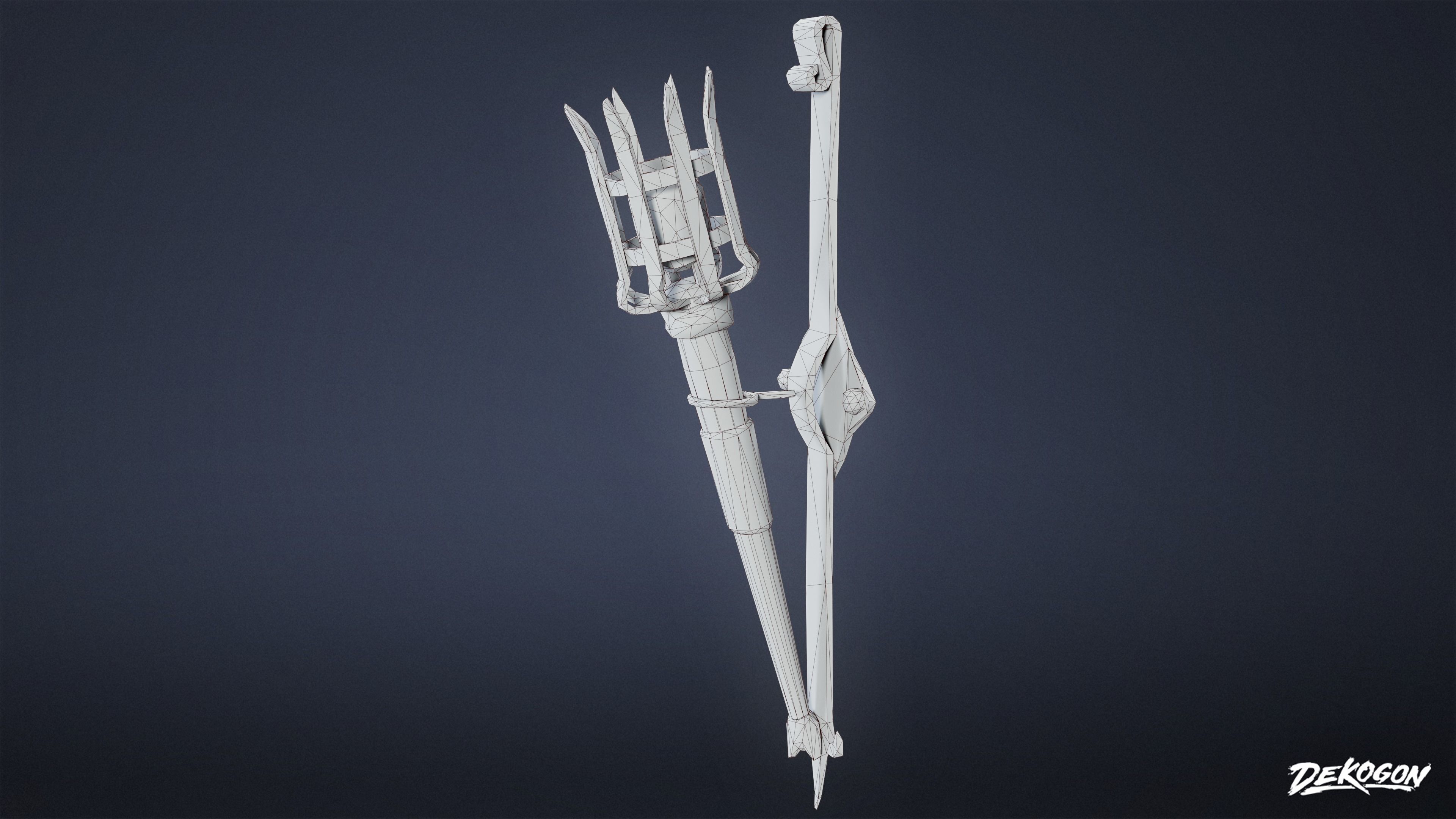 MEDIEVAL - Wall Torch 01 - LOW POLY Low-poly 3D model_4