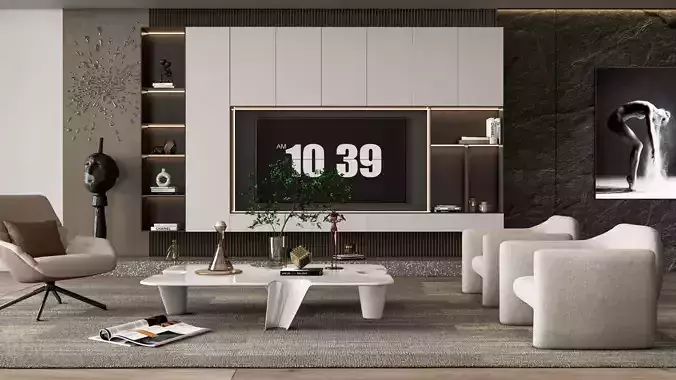 TV wall 29 3D model