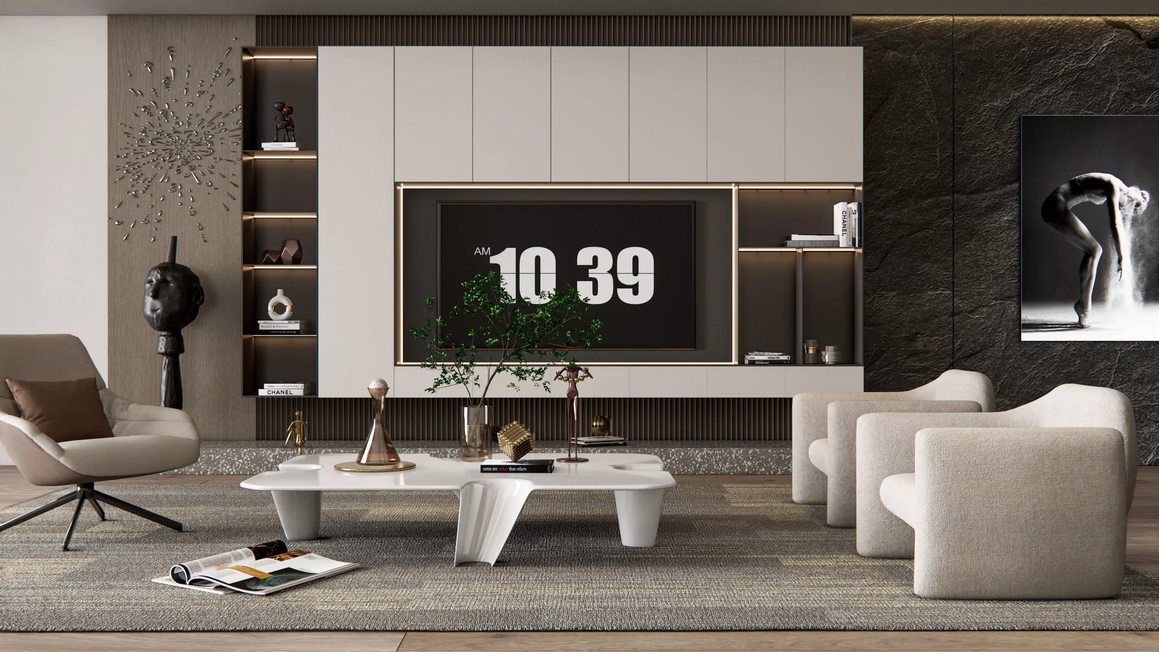 TV wall 29 3D model_0