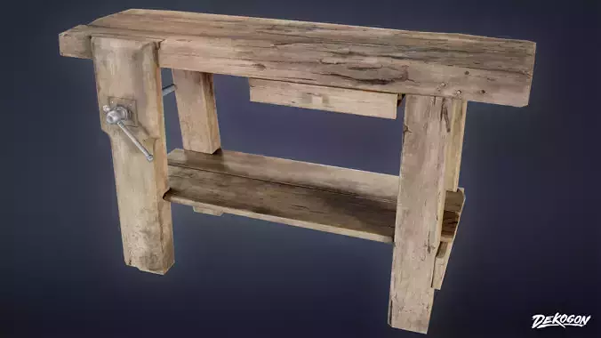 MEDIEVAL - Work Bench 01 - LOW POLY