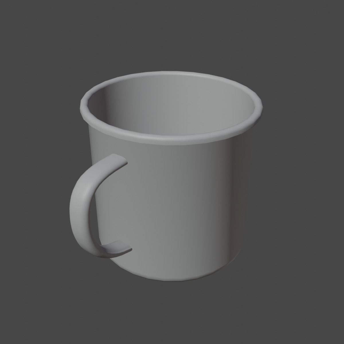 Iron Mug 06 Low-poly 3D model_12