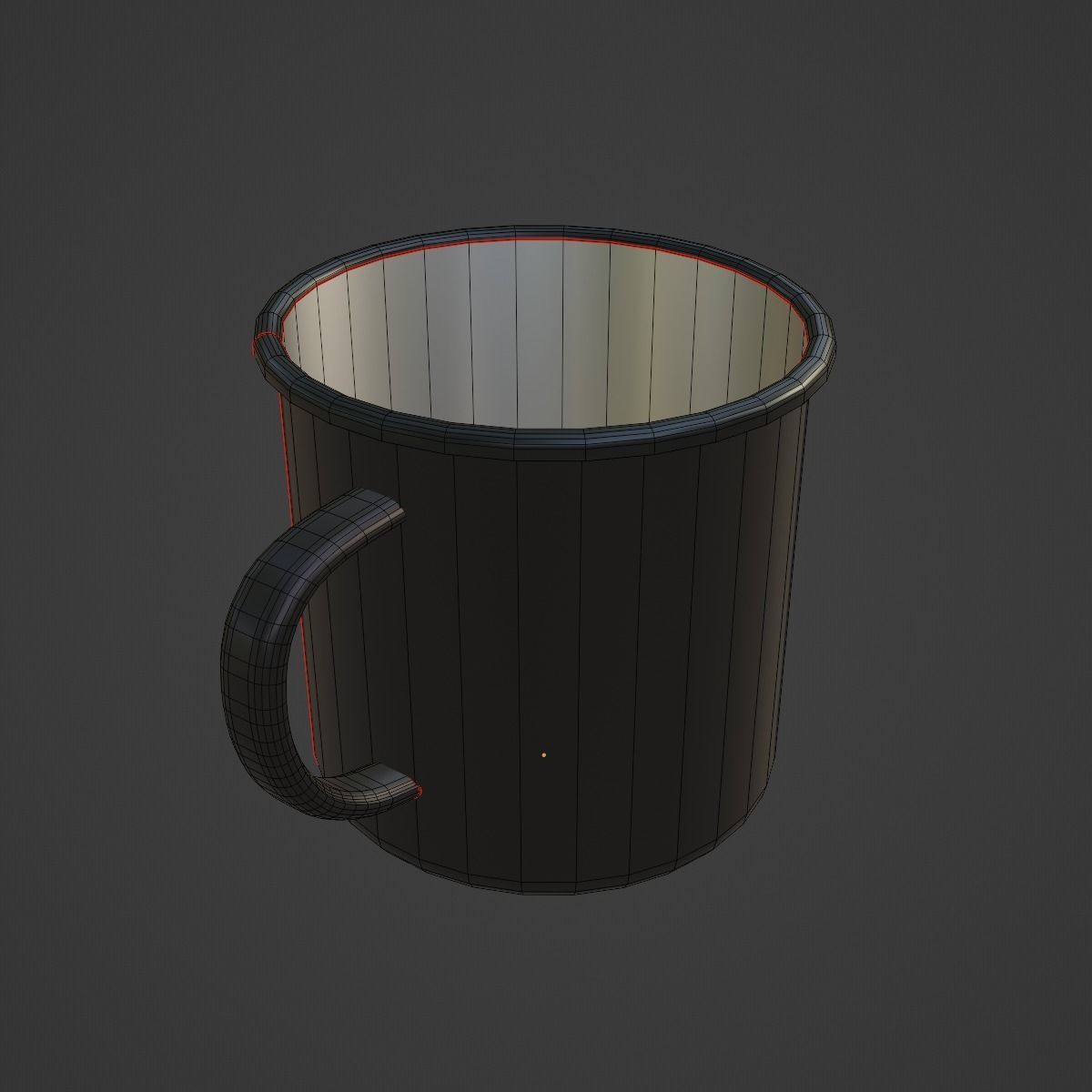 Iron Mug 06 Low-poly 3D model_11