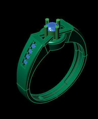 wedding ring for men 3D print model_9