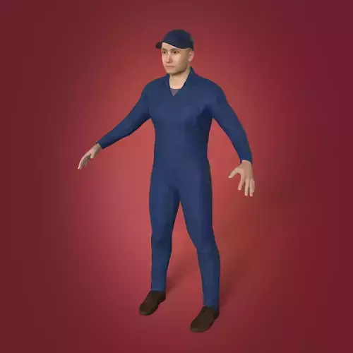 Mechanic - Construction Worker - Uniform Low-poly 3D model