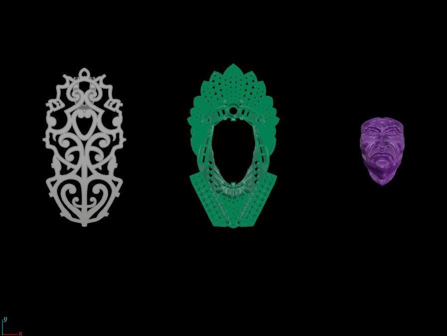 Native Pendants Full Diamond 02 3D print model_7