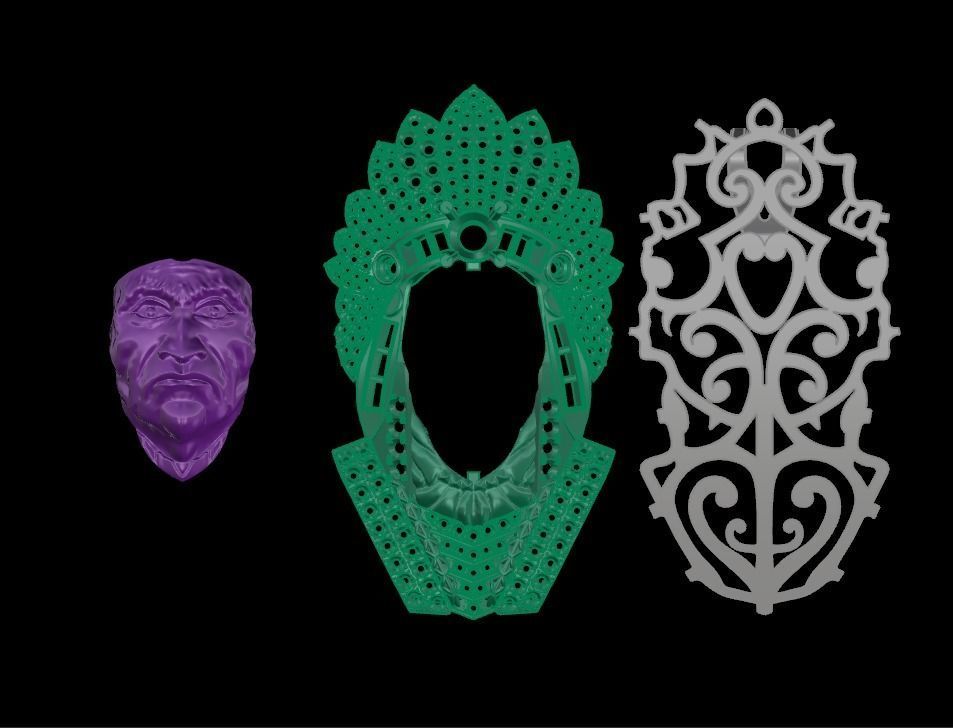 Native Pendants Full Diamond 02 3D print model_1