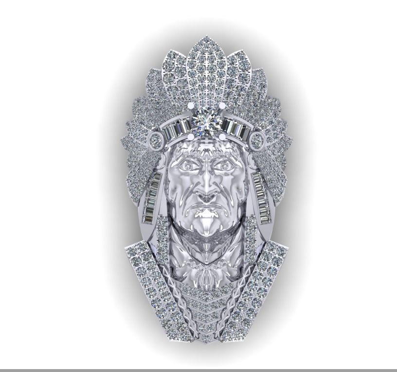 Native Pendants Full Diamond 02 3D print model_5