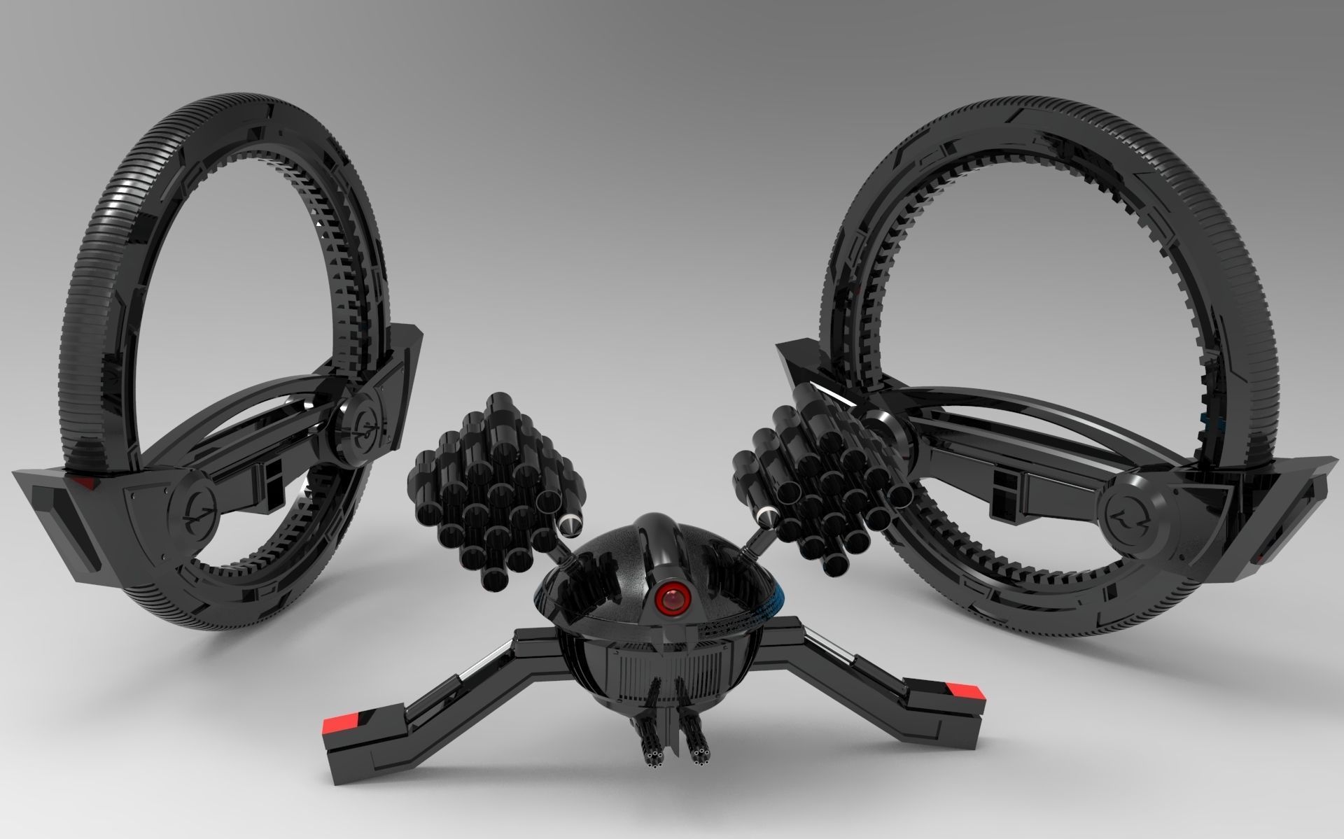 Hailfire class droid tank 3D print model_2