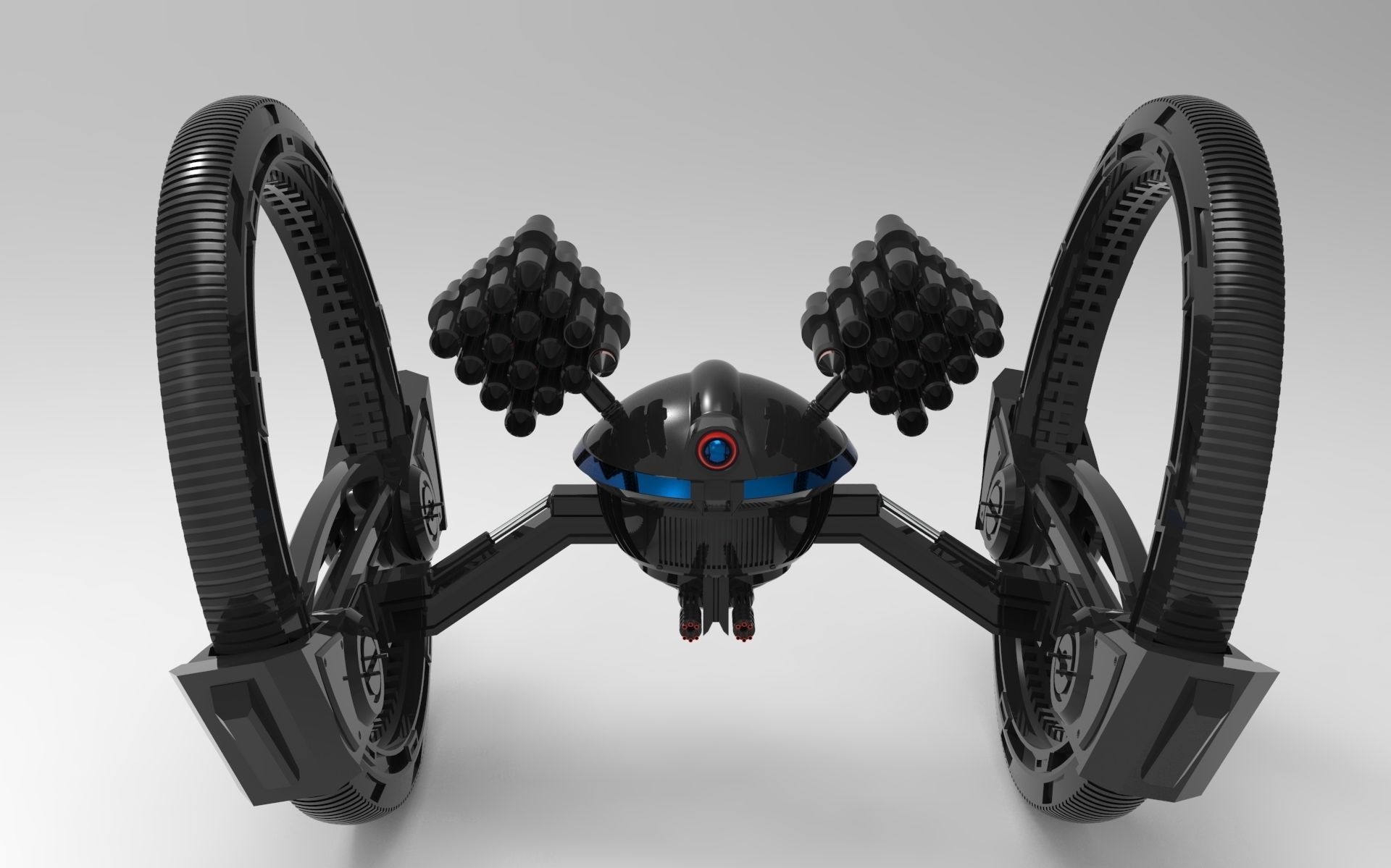 Hailfire class droid tank 3D print model_1