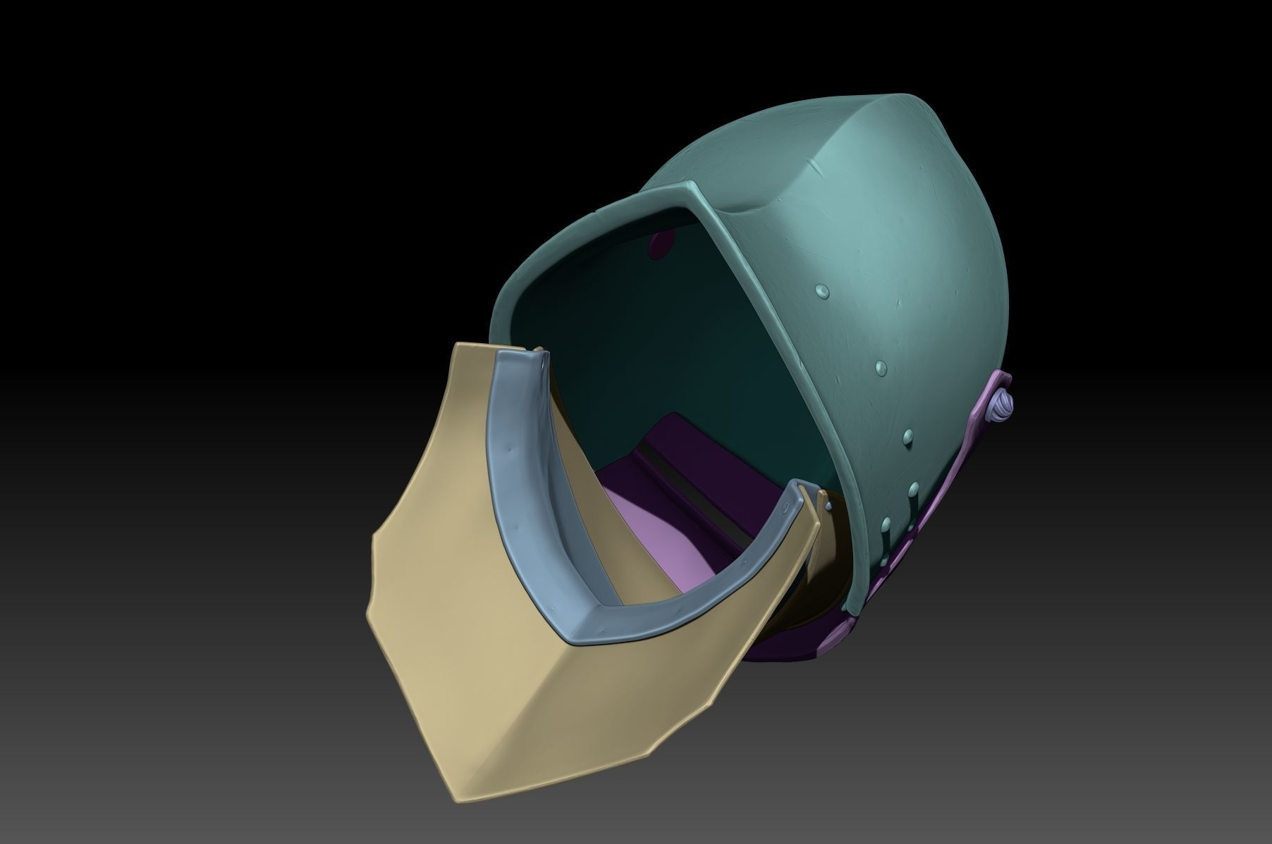 Sallet Helmet v2 3D print model_7