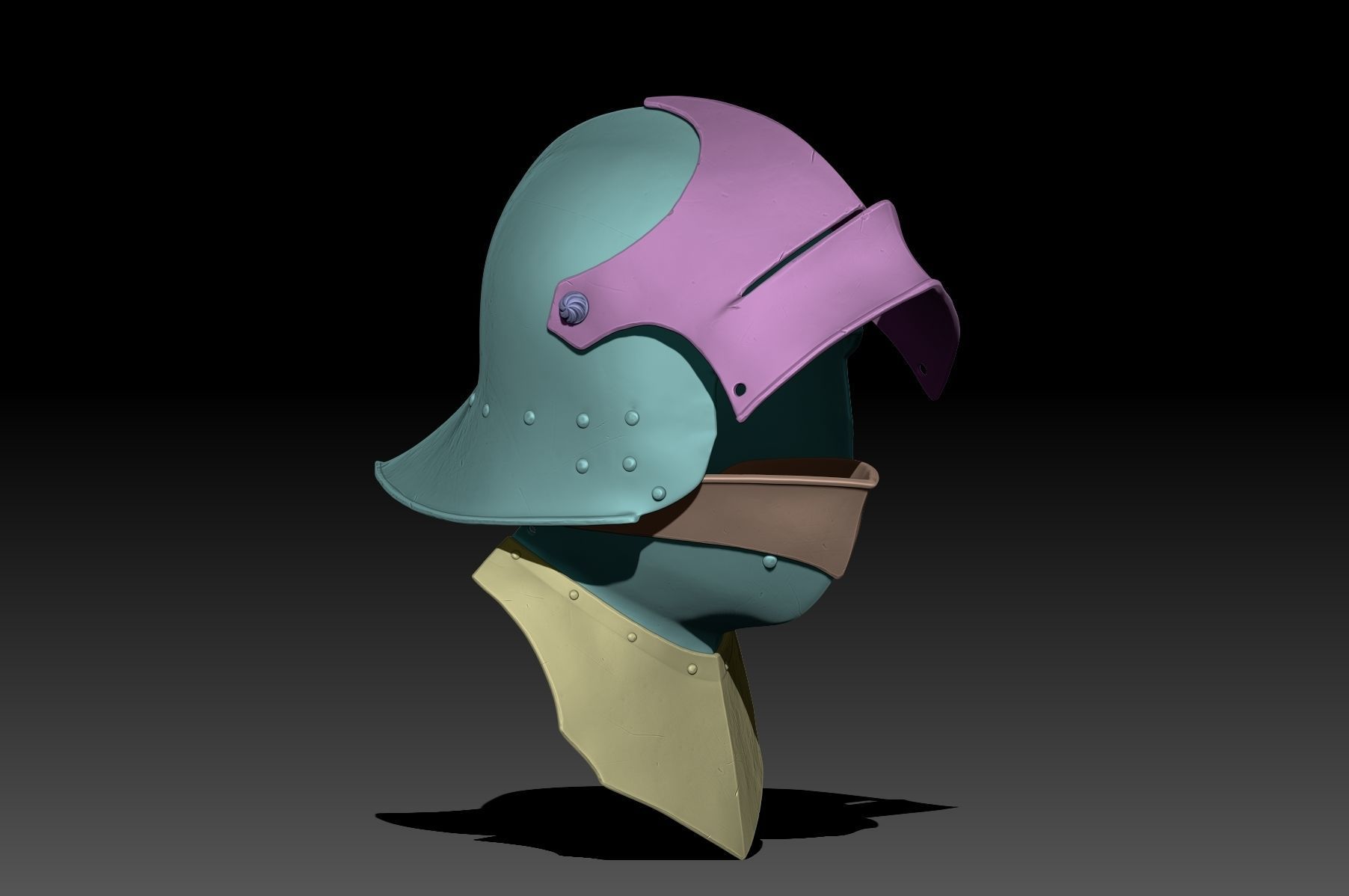 Sallet Helmet v2 3D print model_5