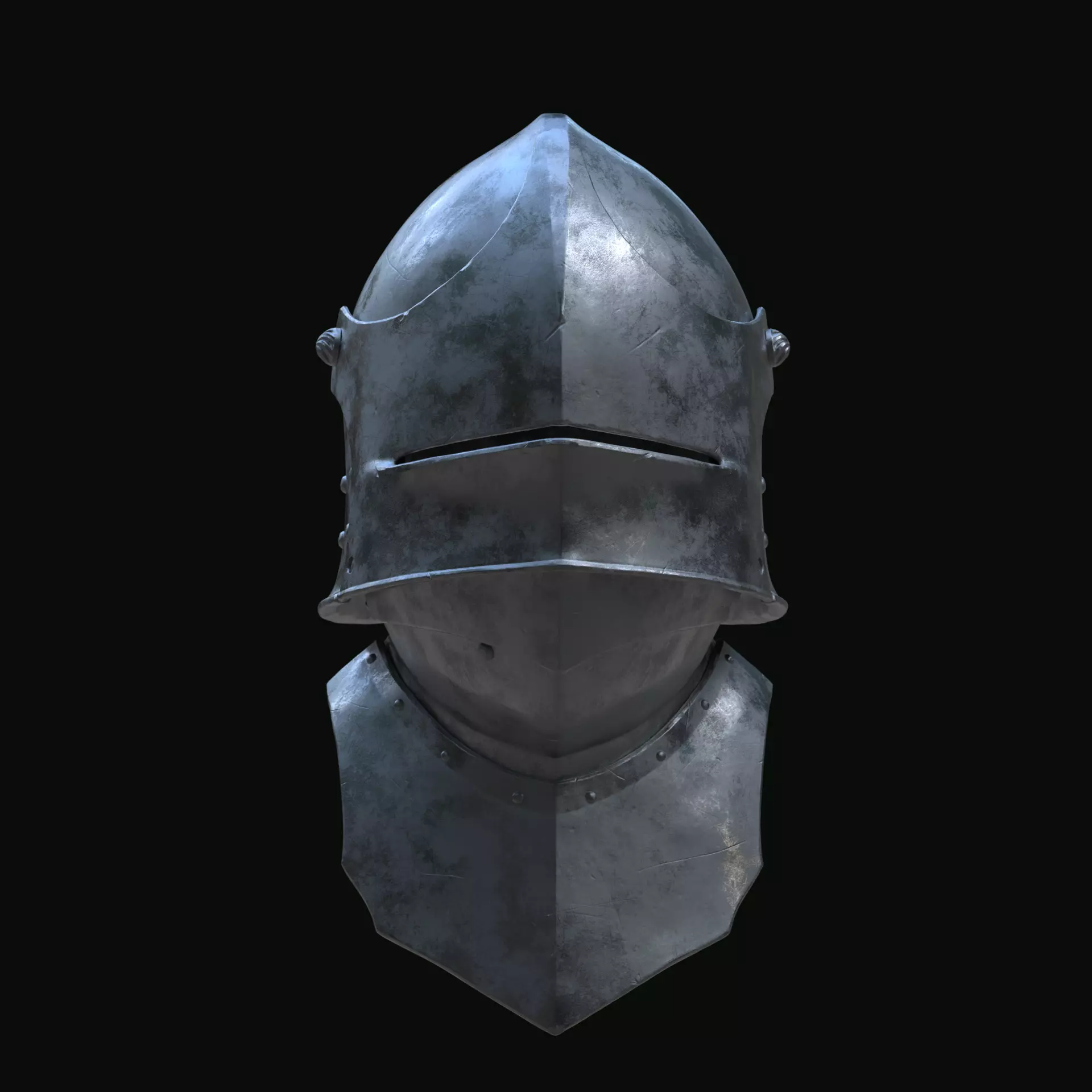 Sallet Helmet v2 3D print model_0