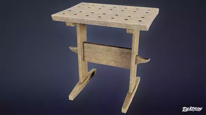 MEDIEVAL - Workmans High Table 01 - LOW POLY